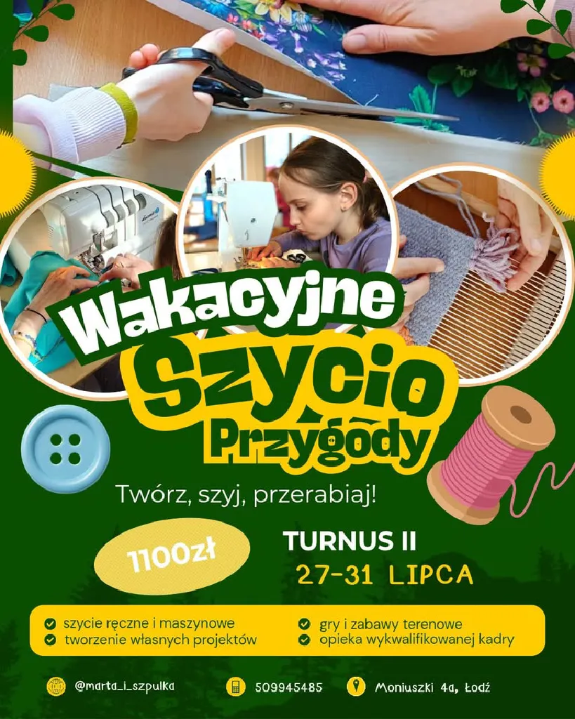 Wakacyjne Szycioprzygody – półkolonie