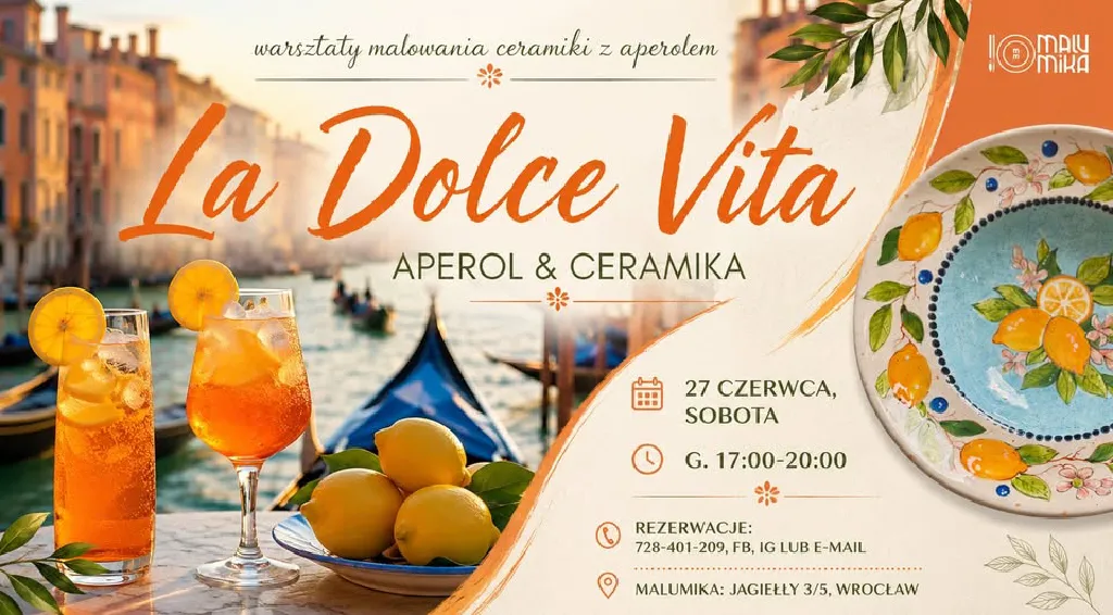 La Dolce Vita – warsztaty malowania ceramiki z aperolem