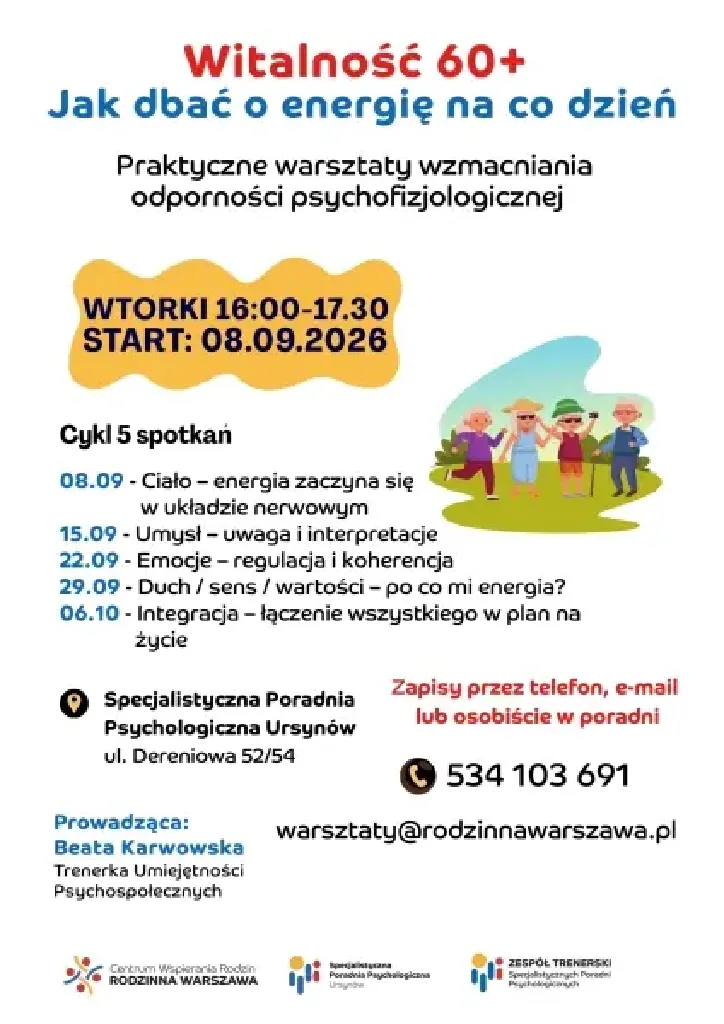 Witalność 60+ – warsztaty dla seniorów