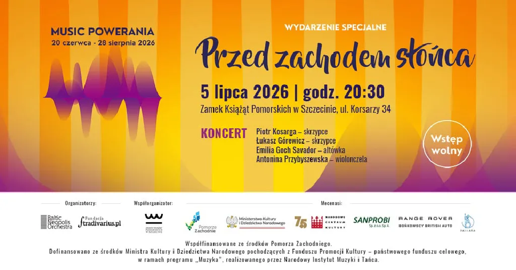 Przed zachodem słońca – koncert urodzinowy Szczecina