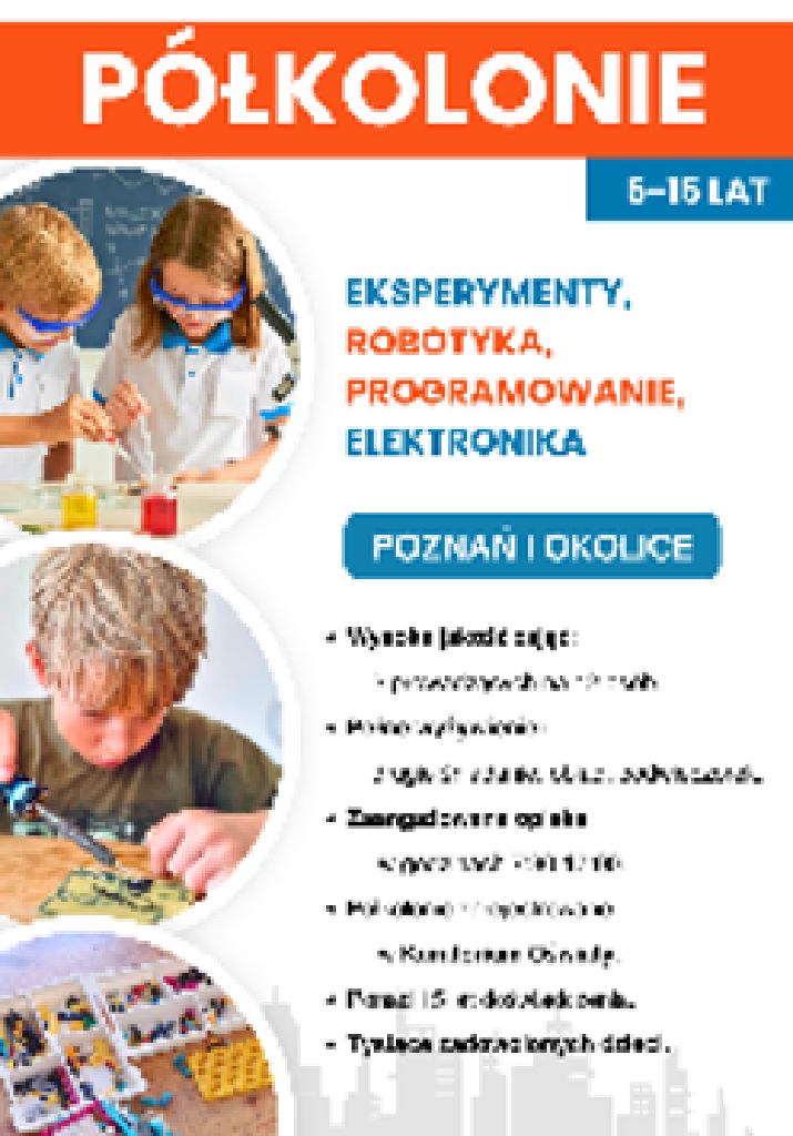 Półkolonie naukowe – Mały Inżynier