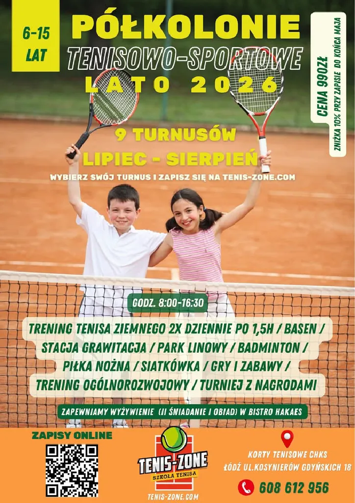 Letnie półkolonie tenisowo-sportowe 2026