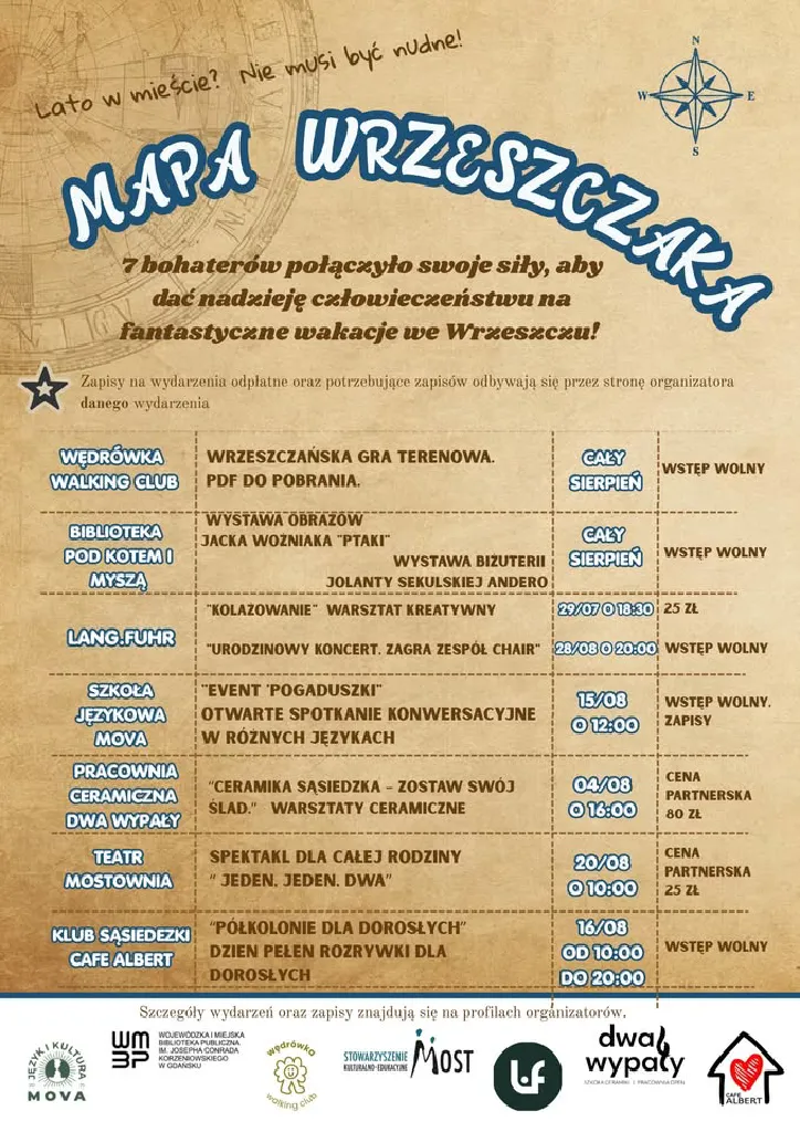 Mapa Wrzeszczaka – wakacyjne wydarzenia