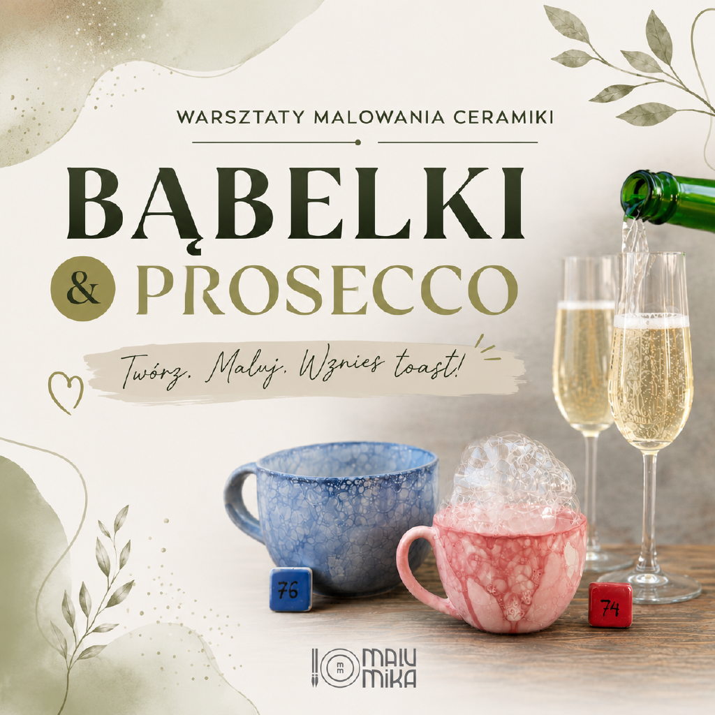 Bąbelki i Prosecco – warsztaty malowania ceramiki
