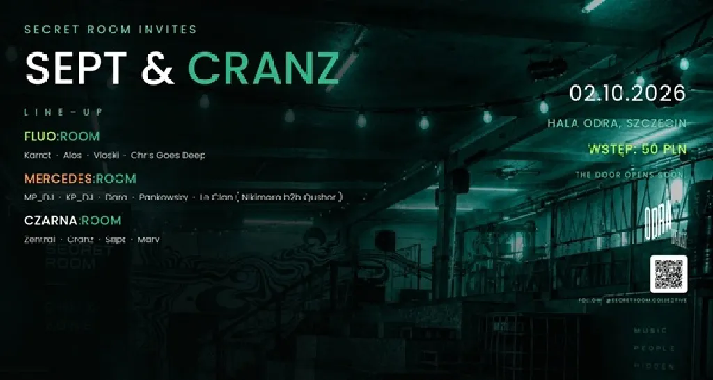 SECRET ROOM Invites CRANZ & Sept – impreza klubowa