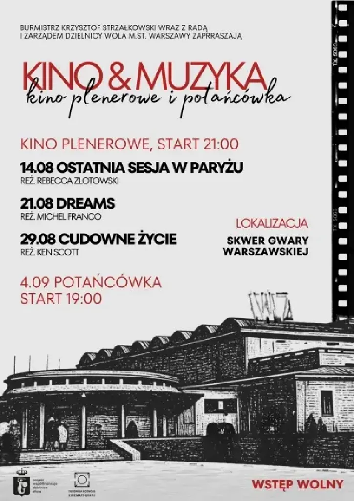 Kino plenerowe i potańcówka na Woli
