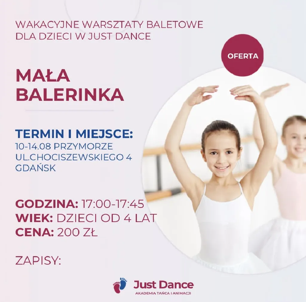 Wakacyjne Warsztaty Baletowe – Just Dance Przymorze