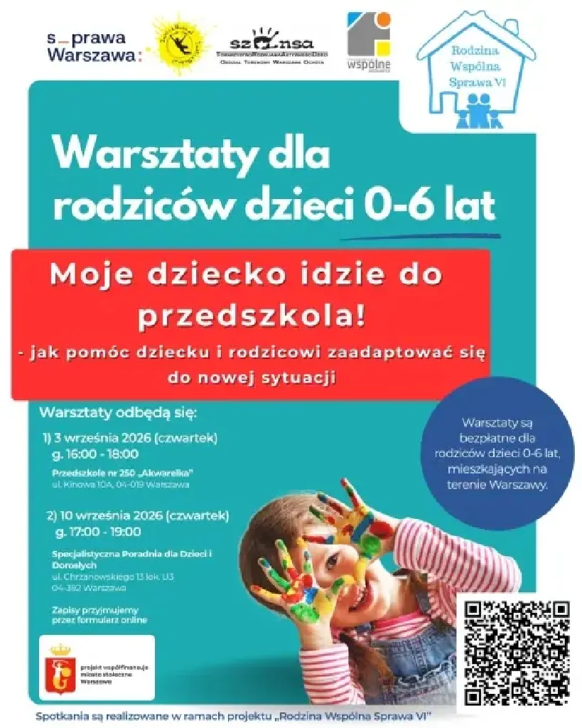 Adaptacja przedszkolna – warsztaty dla rodziców