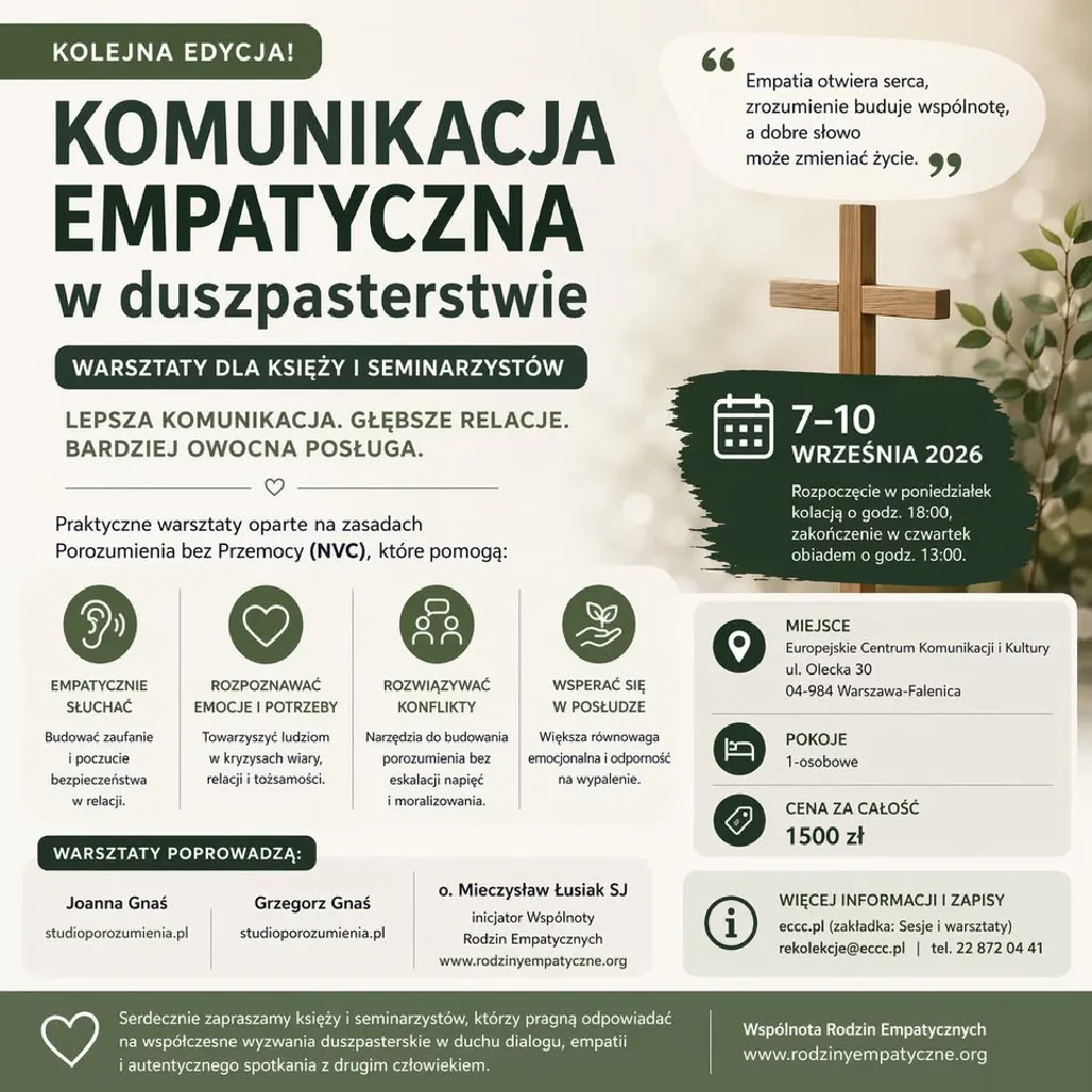 Komunikacja empatyczna w duszpasterstwie – warsztaty