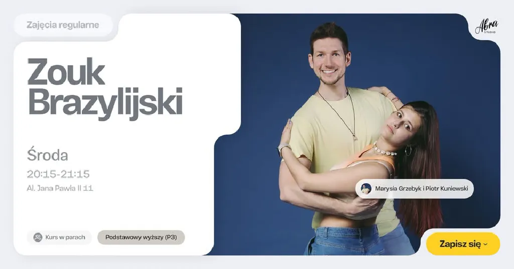 Zouk Brazylijski – poziom P3 w Abra Studio