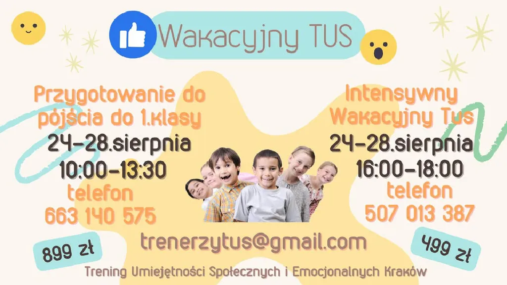 Wakacyjne zajęcia TUS – przygotowanie do szkoły