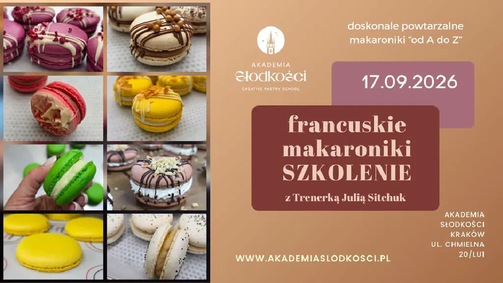 Francuskie makaroniki – warsztaty z Julią Sitchuk