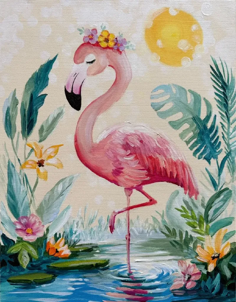 Warsztat malarski dla dzieci – Flamingo