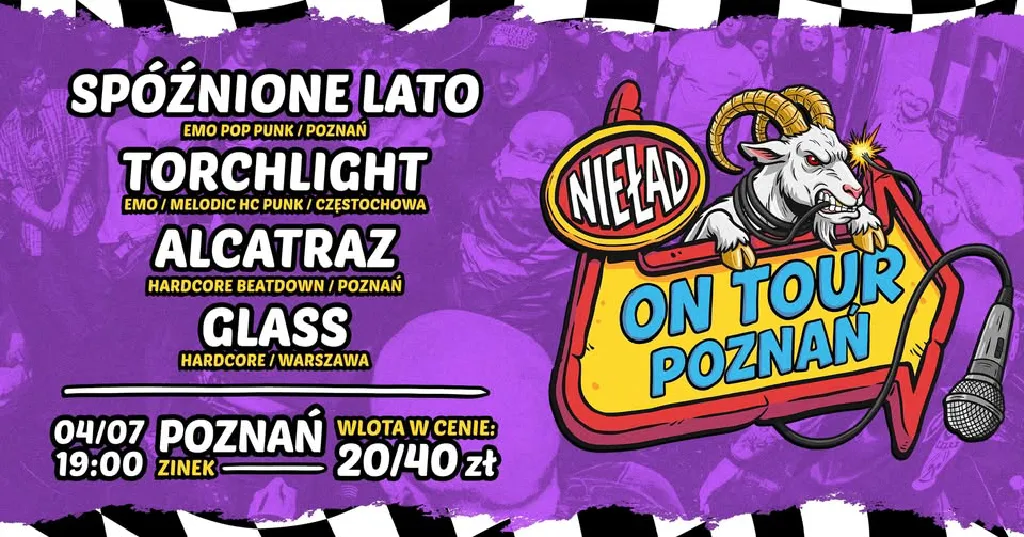 Koncert: Spóźnione Lato, Torchlight, Glass, Alcatraz