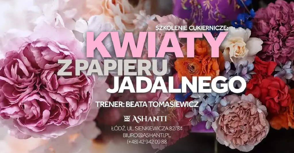Kwiaty z papieru jadalnego – szkolenie cukiernicze