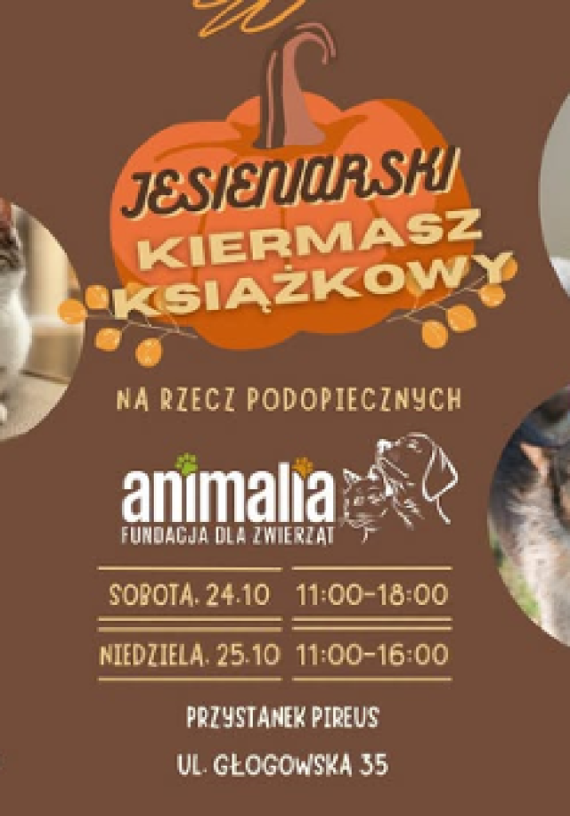 Jesieniarski kiermasz książek – Fundacja Animalia