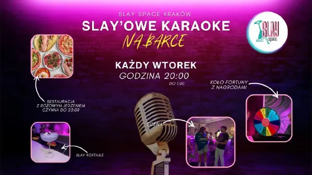Slay'owe karaoke na Różowej Barce – każdy wtorek