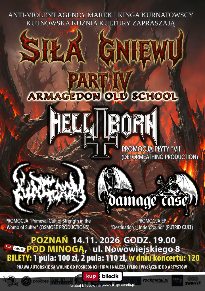 Siła Gniewu Part IV – koncert HELL-BORN, KINGDOM i DAMAGE CASE