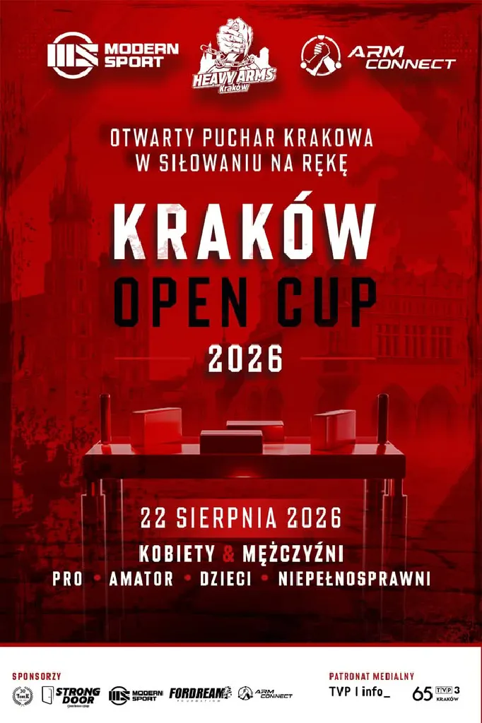 Kraków Open Cup 2026 – zawody w siłowaniu na rękę