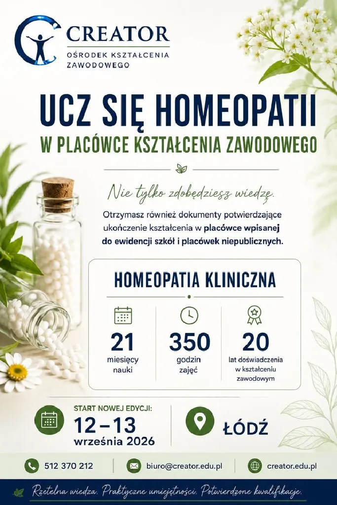 Homeopatia Kliniczna – kurs zawodowy
