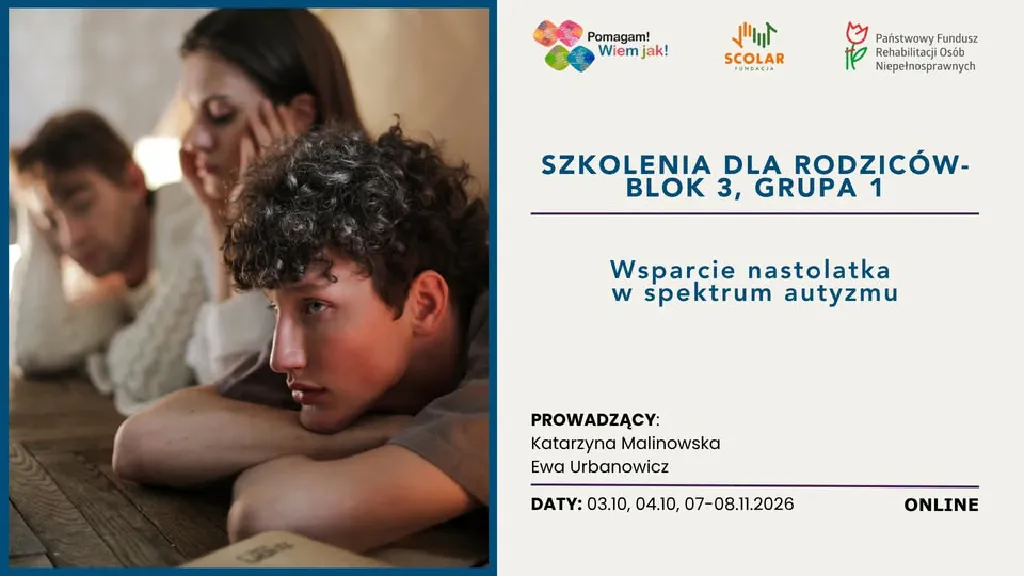Wsparcie nastolatka w spektrum autyzmu – szkolenia dla rodziców i opiekunów