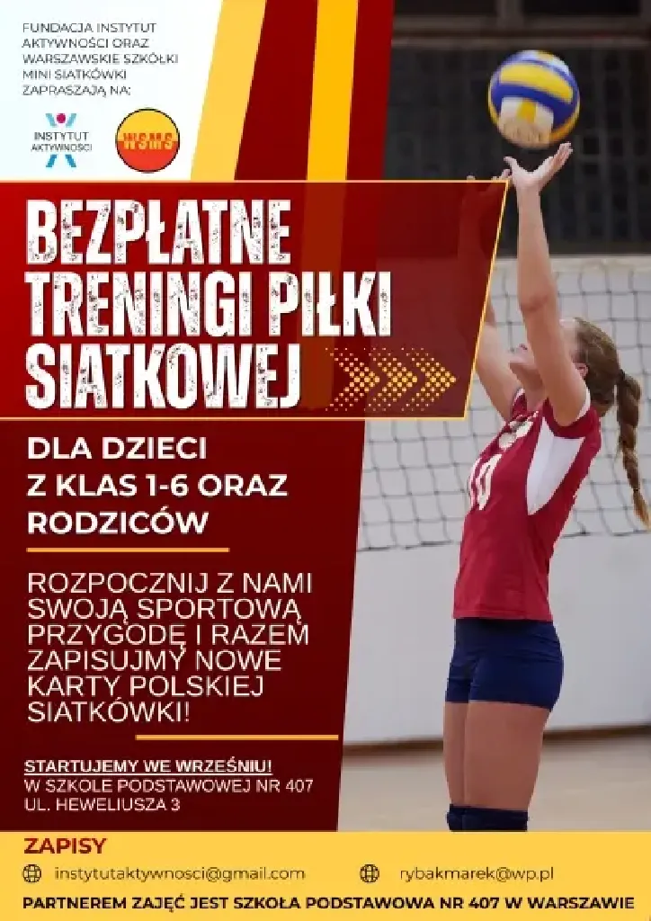 Bezpłatne treningi siatkówki i zajęcia rodzinne na Bemowie
