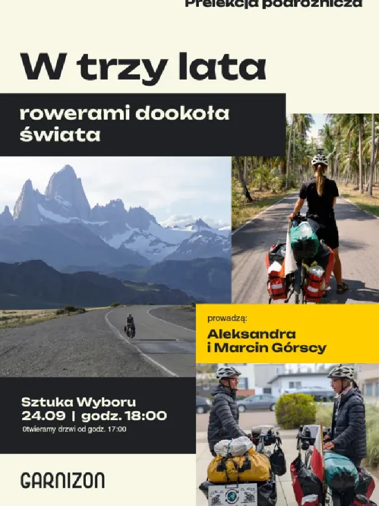 W trzy lata rowerami dookoła świata – prelekcja podróżnicza