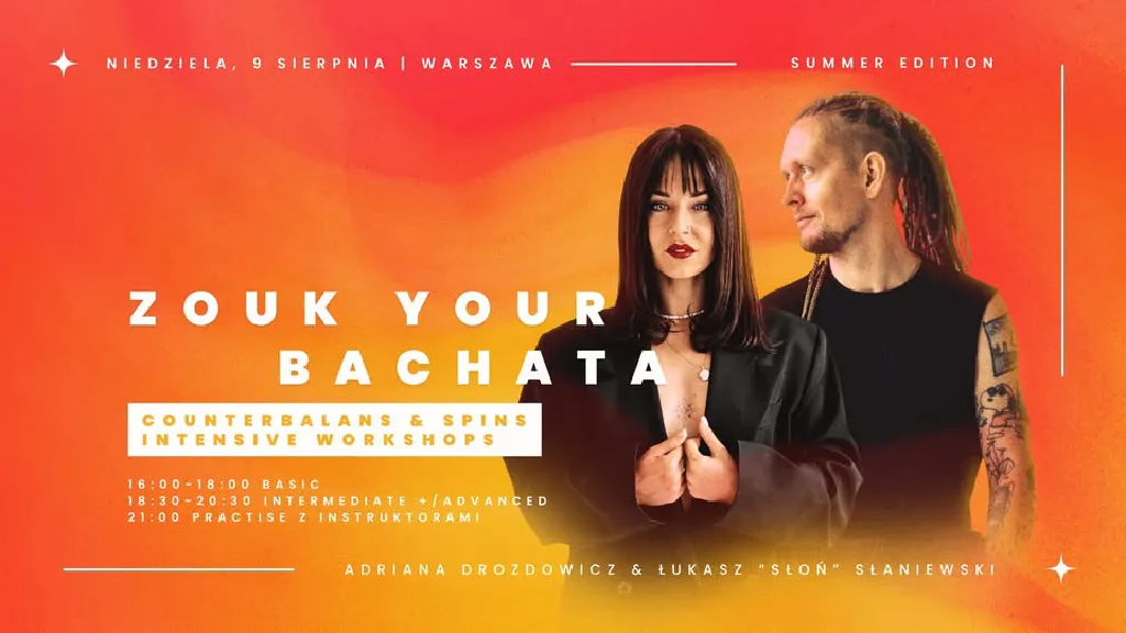 ZOUK your BACHATA – warsztaty z Luke „Słoń” i Adriana