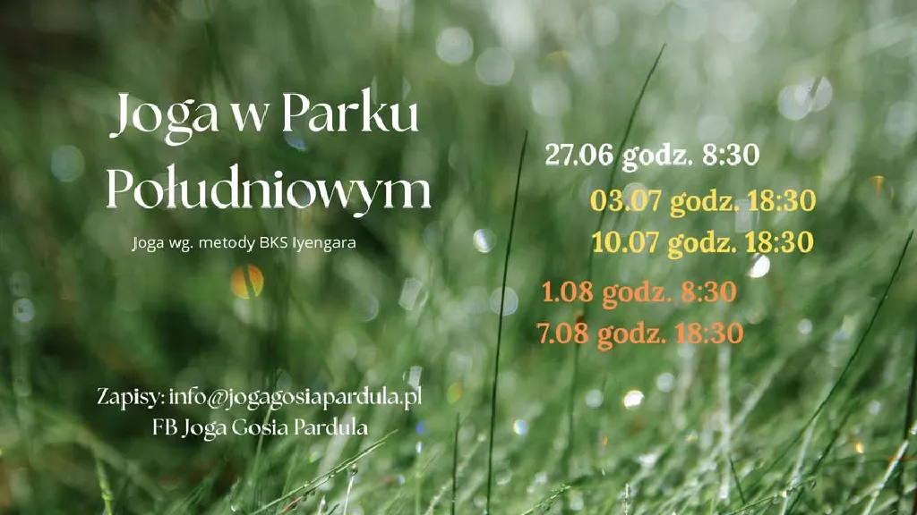 Joga w Parku Południowym – zajęcia plenerowe