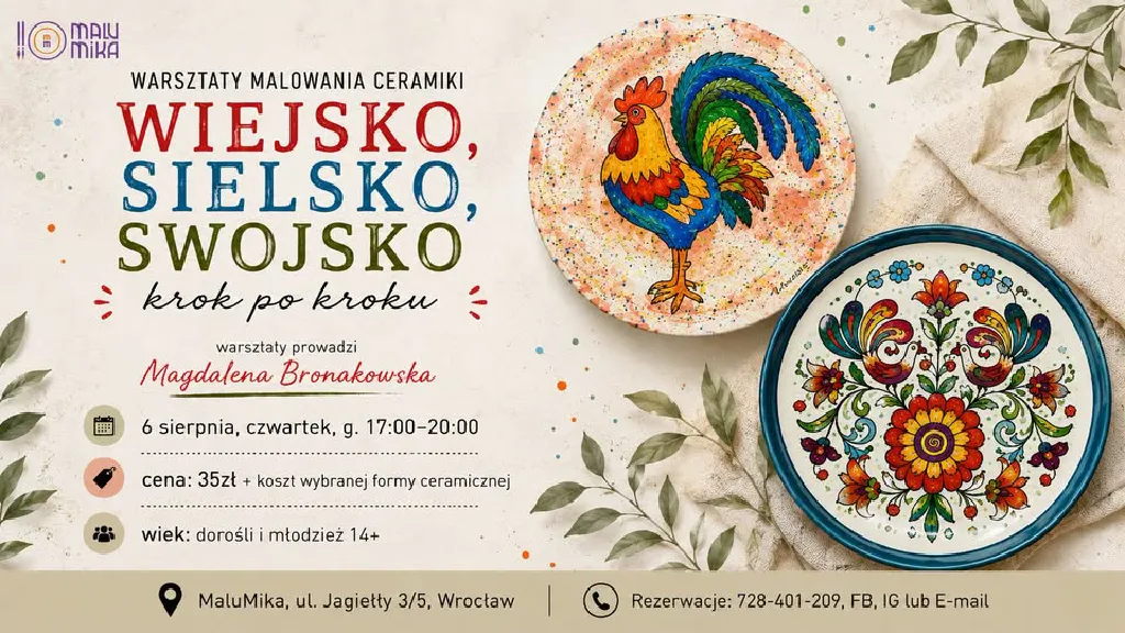 Wiejsko, sielsko, swojsko – warsztaty malowania ceramiki