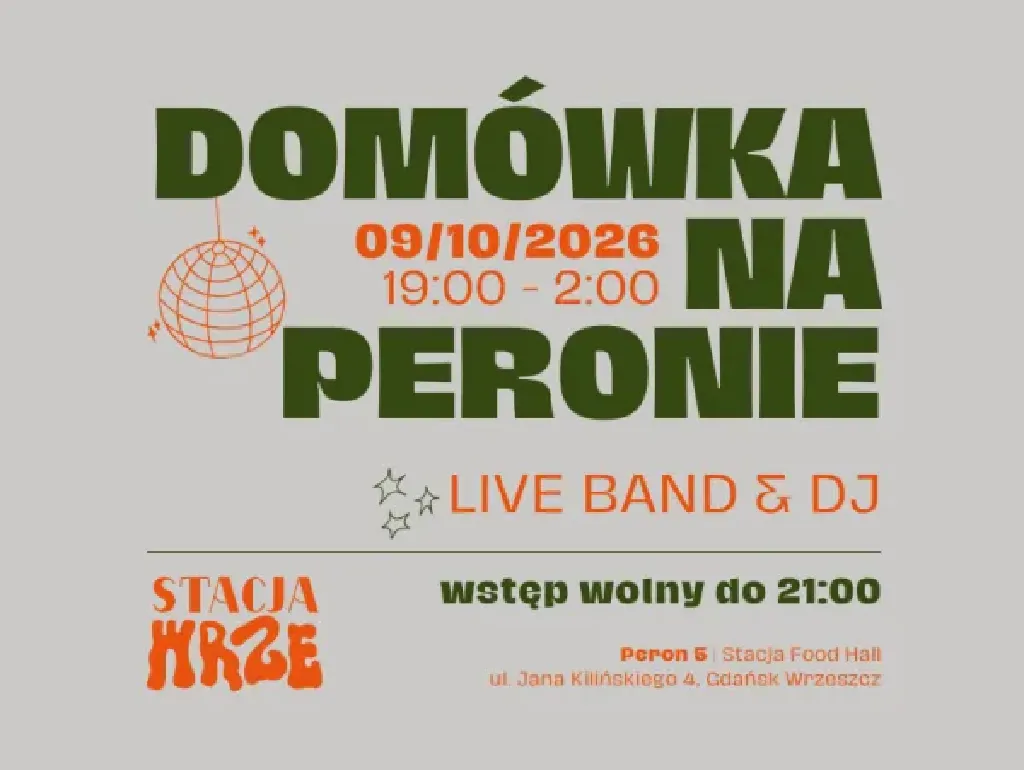 Domówka na Peronie – live band i DJ