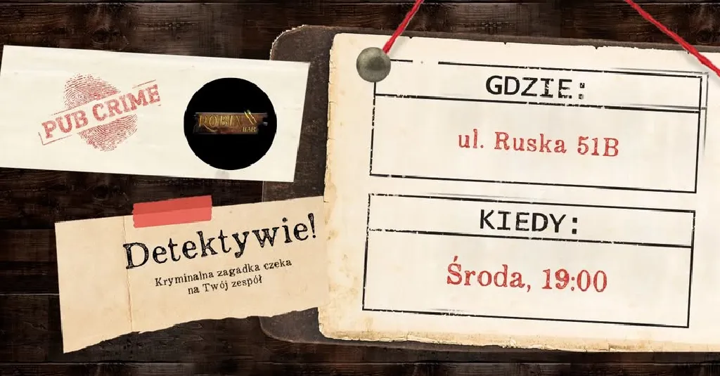 PubCrime w Robin Bar – drużynowa gra kryminalna
