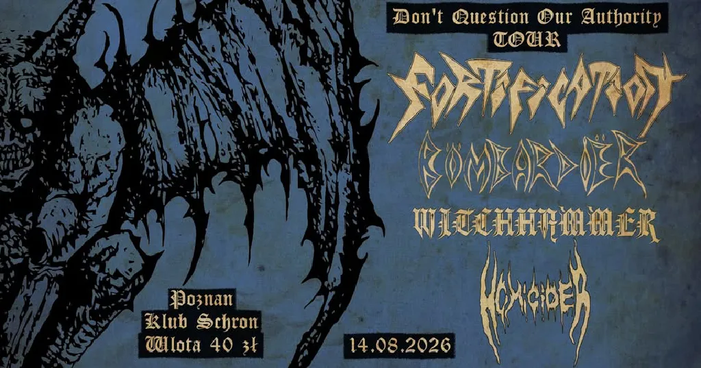 DQOA TOUR – FORTIFICATION, BÖMBARDIËR, WITCHHAMMER, HOMICIDER