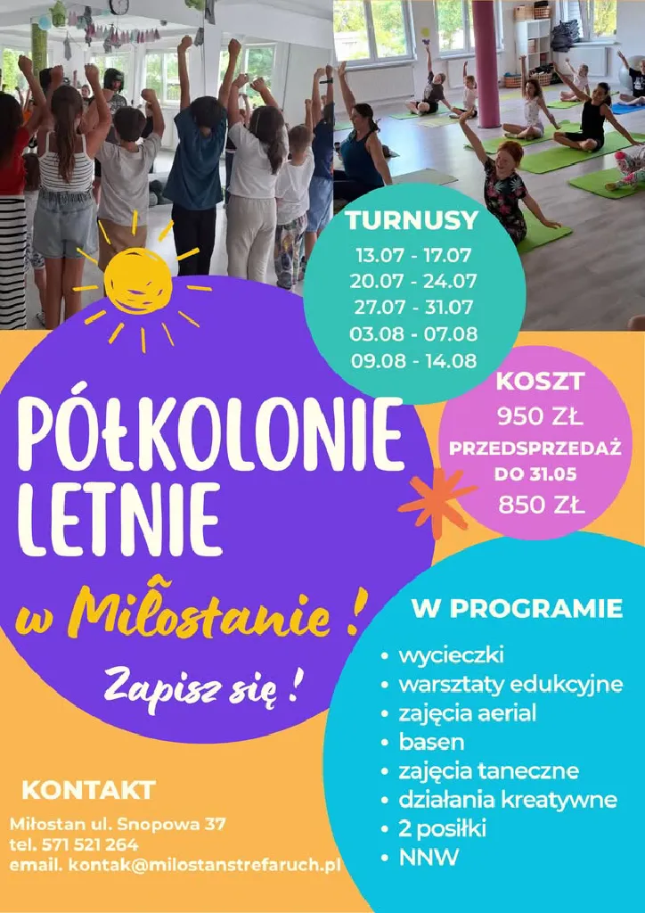 Półkolonie letnie w Miłostanie