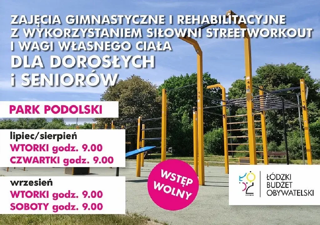 Bezpłatne zajęcia gimnastyczne i rehabilitacyjne – Park Podolski